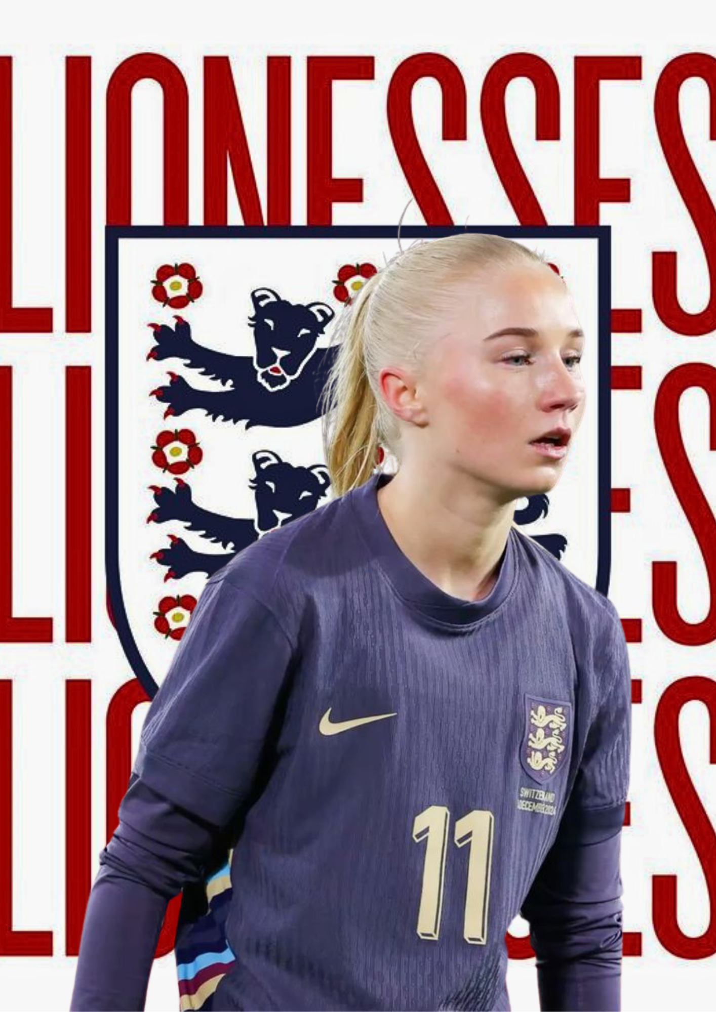 Laura Blindkilde Brown England Lionesses Poster